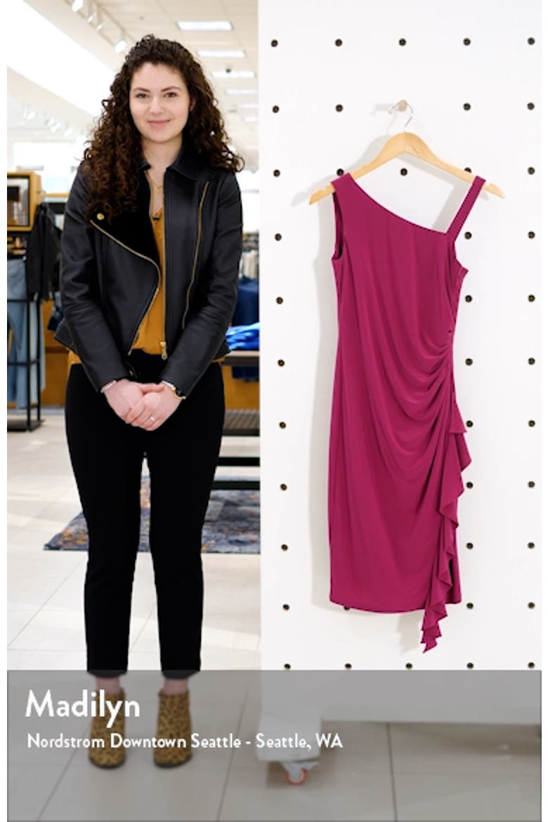 Asymmetrical Ruched Cocktail Dress video