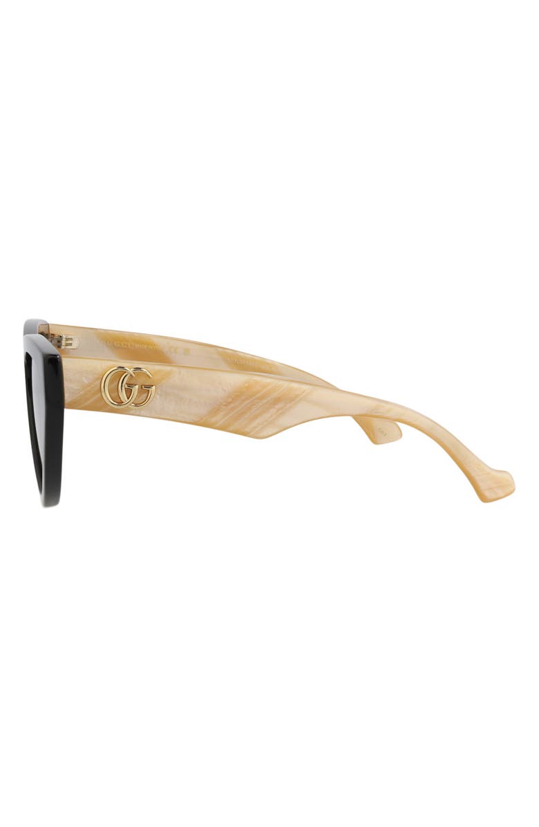Gucci 58mm Cat Eye Sunglasses, Alternate, color, Black Black Grey
