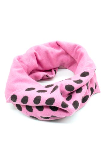 Portolano Polka Dot Neckwarmer In Pink