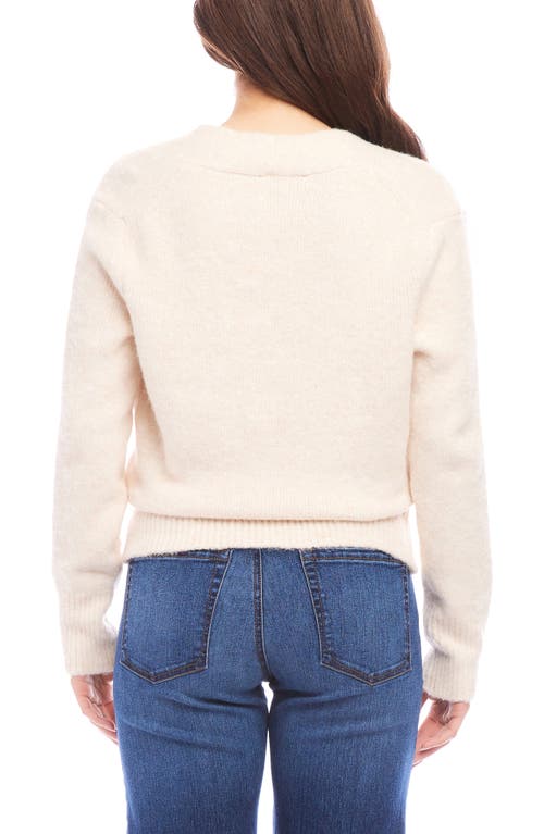 Karen Kane Wrap Sweater In Ivory