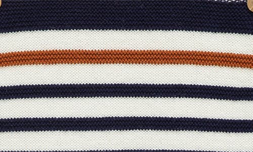 Little Me Block Stripe Cotton Knit Romper In Multi