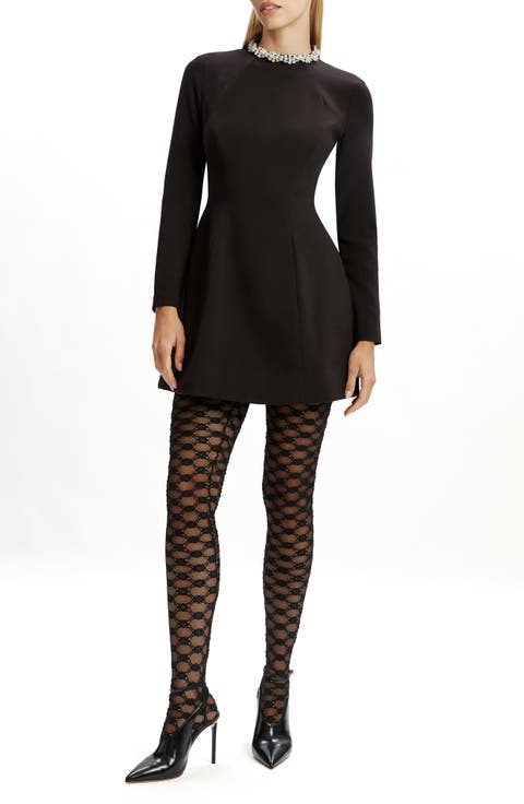 Delphi Embellished Long Sleeve Minidress