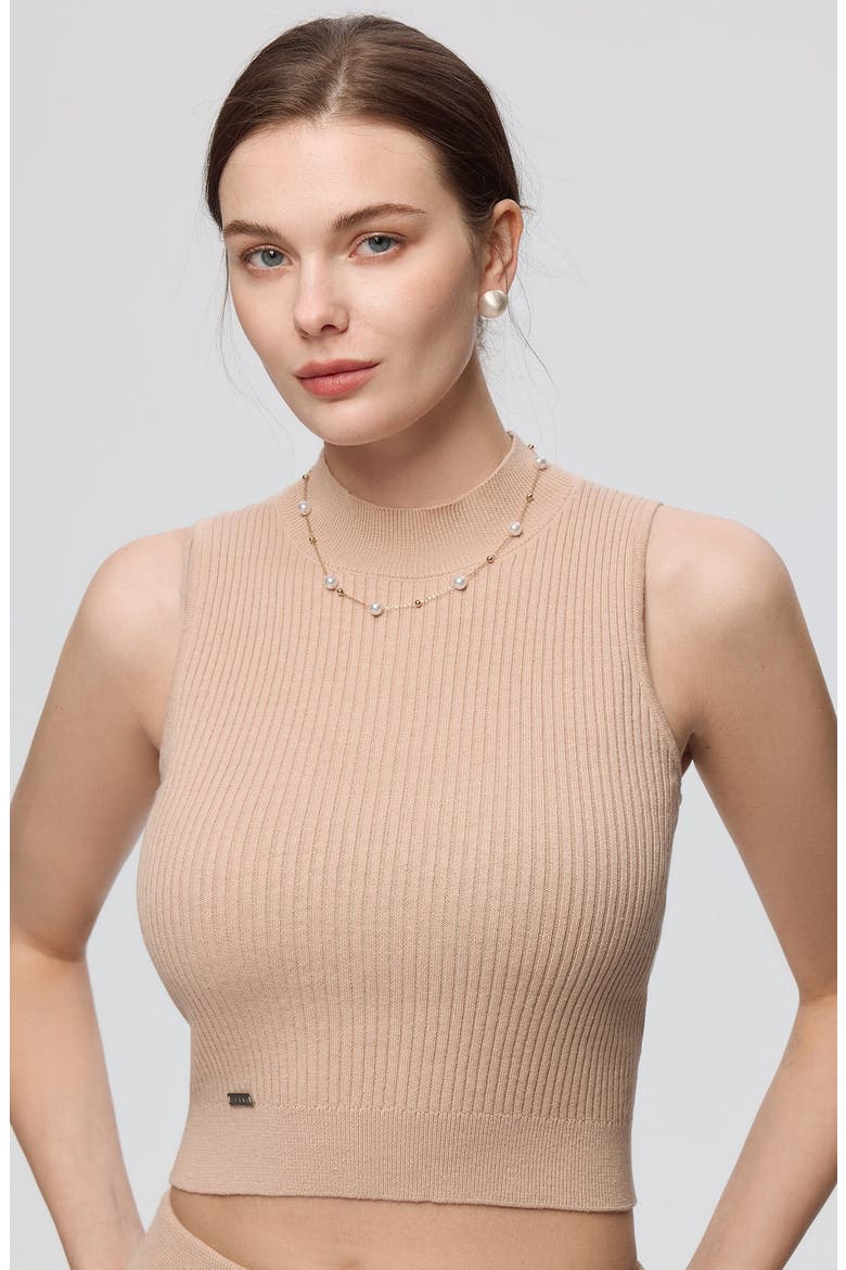Sera Rib Knit Tank, Alternate, color, Tan