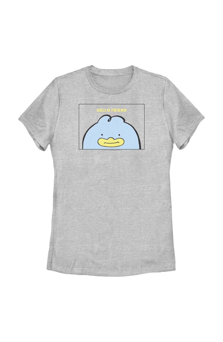 KPop Demon Hunters Women's KPop Demon Hunters Hello Friend Duck  Graphic T-Shirt, Main, color, Athletic Heather