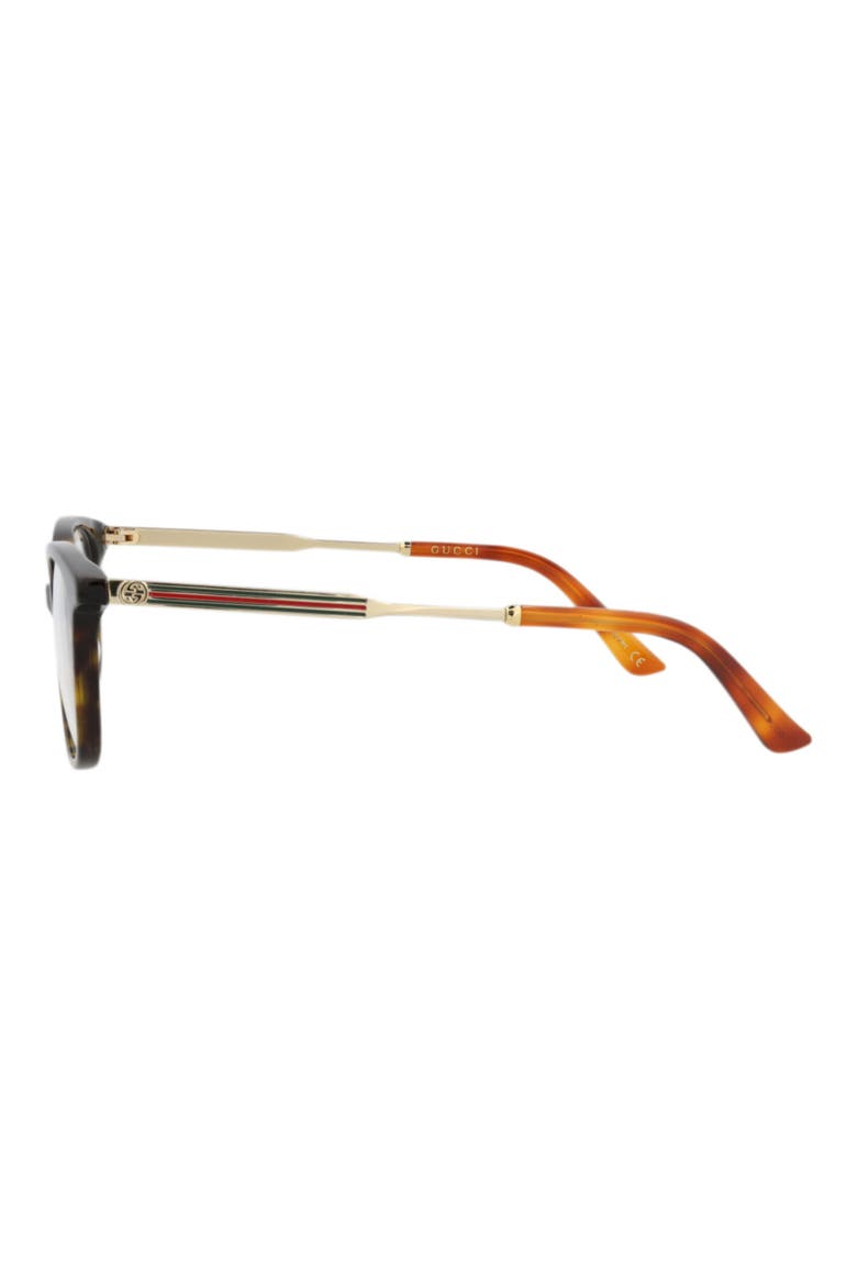 54mm Round Optical Glasses, Alternate, color, HAVANA GOLD TRANSPARENT
