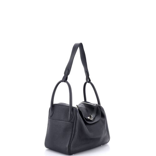 Pre-owned Hermes Hermes Lindy Bag Clemence 30 In Black