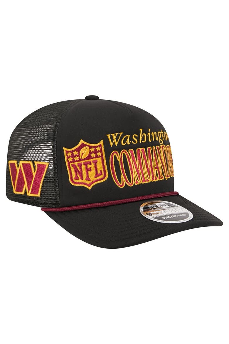 Men's New Era Black Washington Commanders Throwback Foam 19TWENTY Adjustable Hat, Main, color, Black