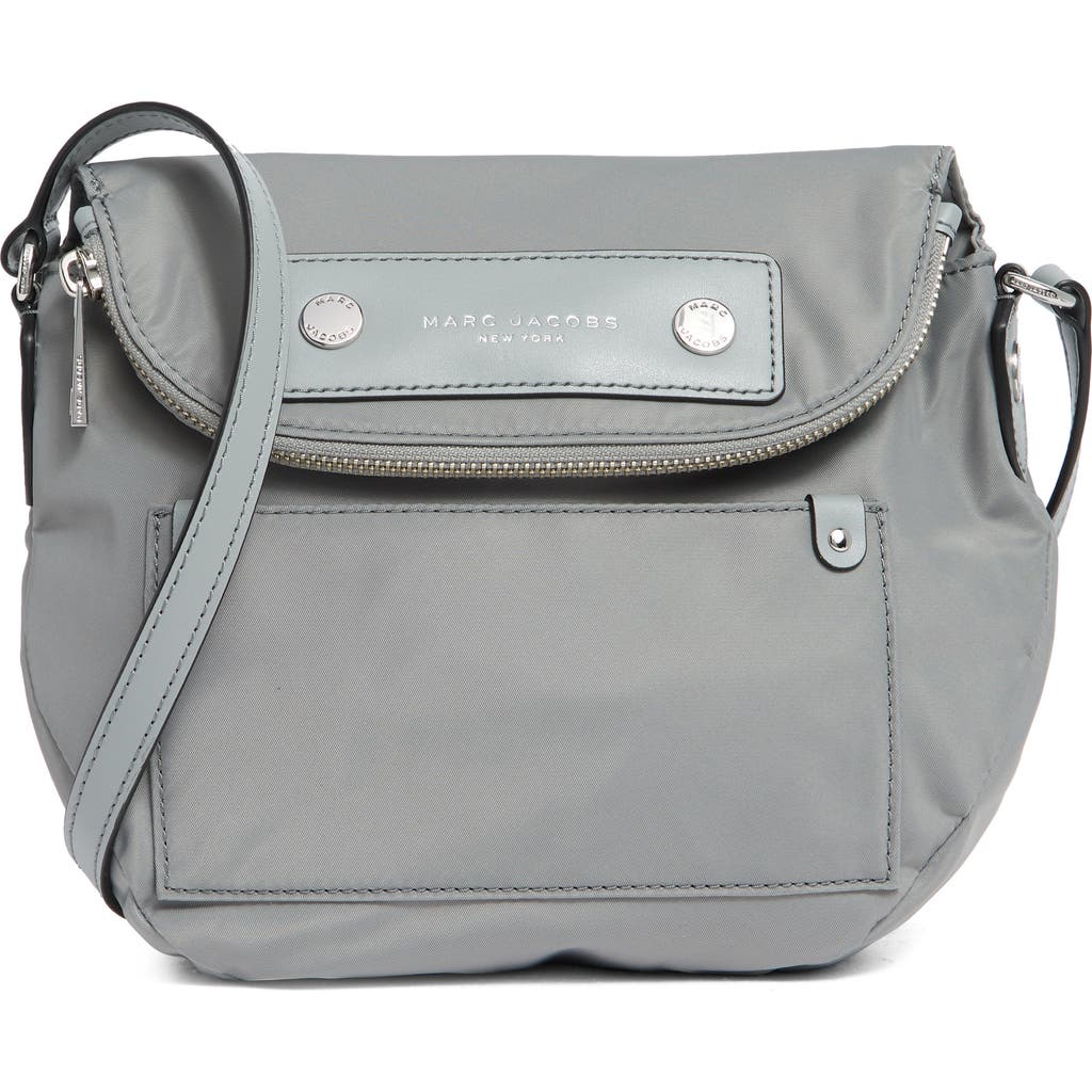 Marc Jacobs Preppy Nylon Mini Natasha Crossbody Bag In Rock Grey