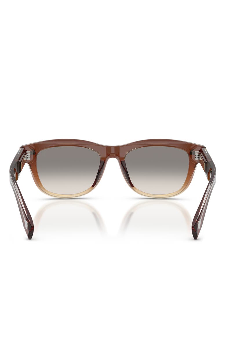 Brunello Cucinelli Stanley J 53mm Pillow Sunglasses, Alternate, color, Clear