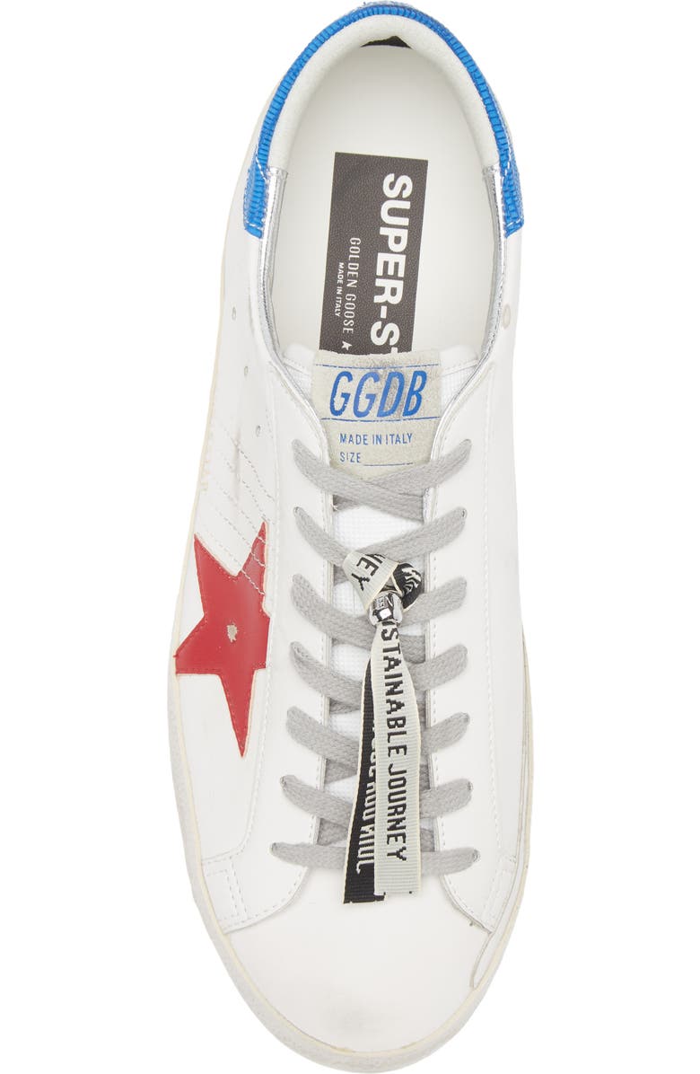 Golden Goose Super-Star Bio Based Sneaker, Alternate, color, White/ Red/ Blue