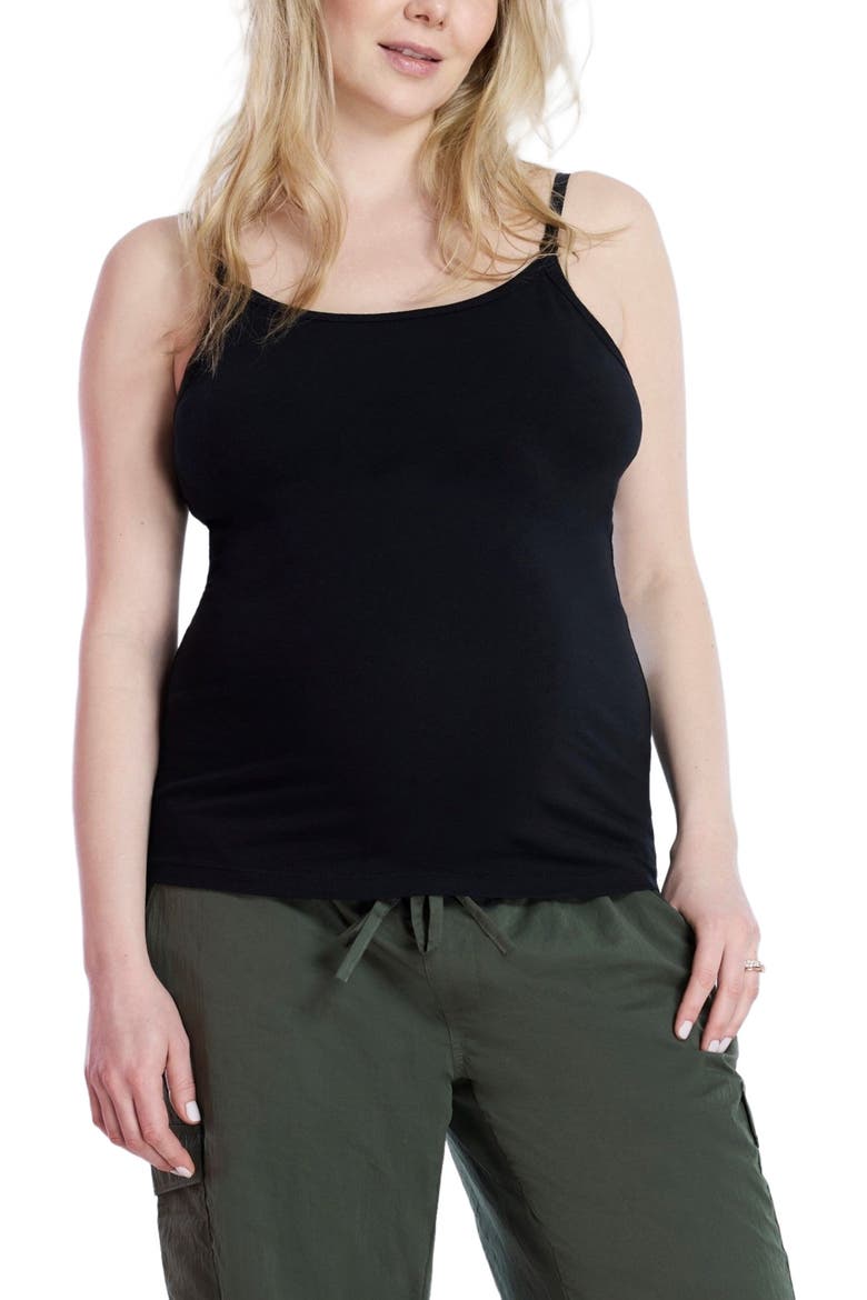 Clip Down Nursing Tank Top - 2 Pack, Alternate, color, Black & White