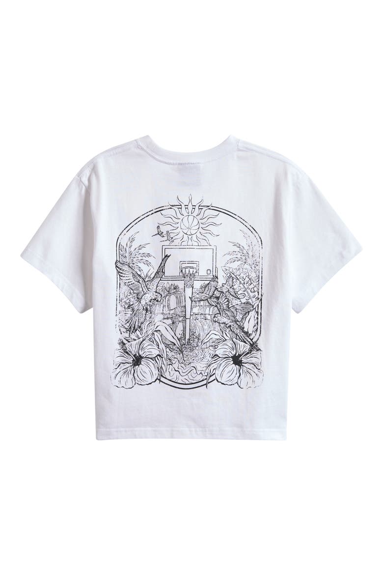 Kids' Summer Graphic T-Shirt, Alternate, color, WHITE