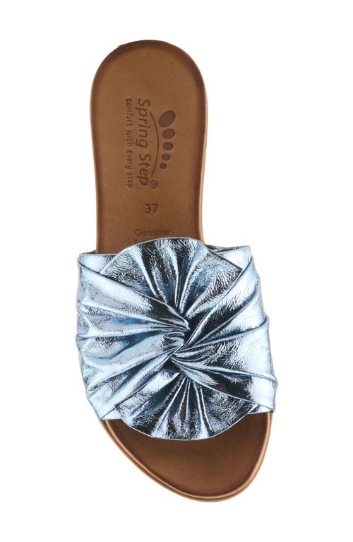 Spring Step Lavona Slide Sandal In Blue