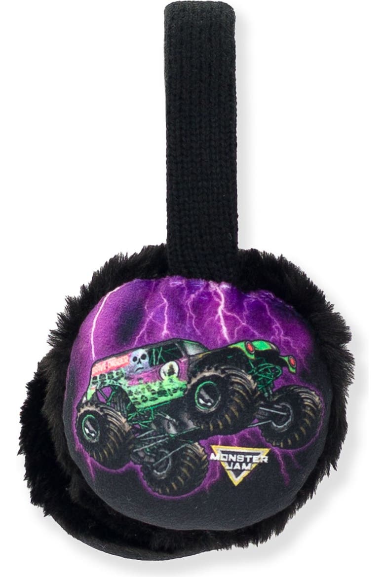 Grave Digger Fleece Earmuffs, Alternate, color, Grave Digger Black