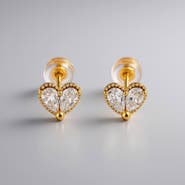 Ivy & Pearl Co. The Fairfax Heart Studs