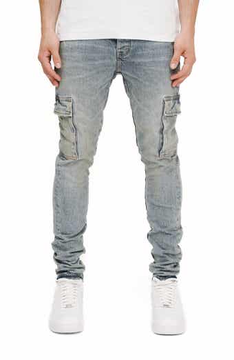 PURPLE BRAND Pumice Washed Skinny Cargo Jeans