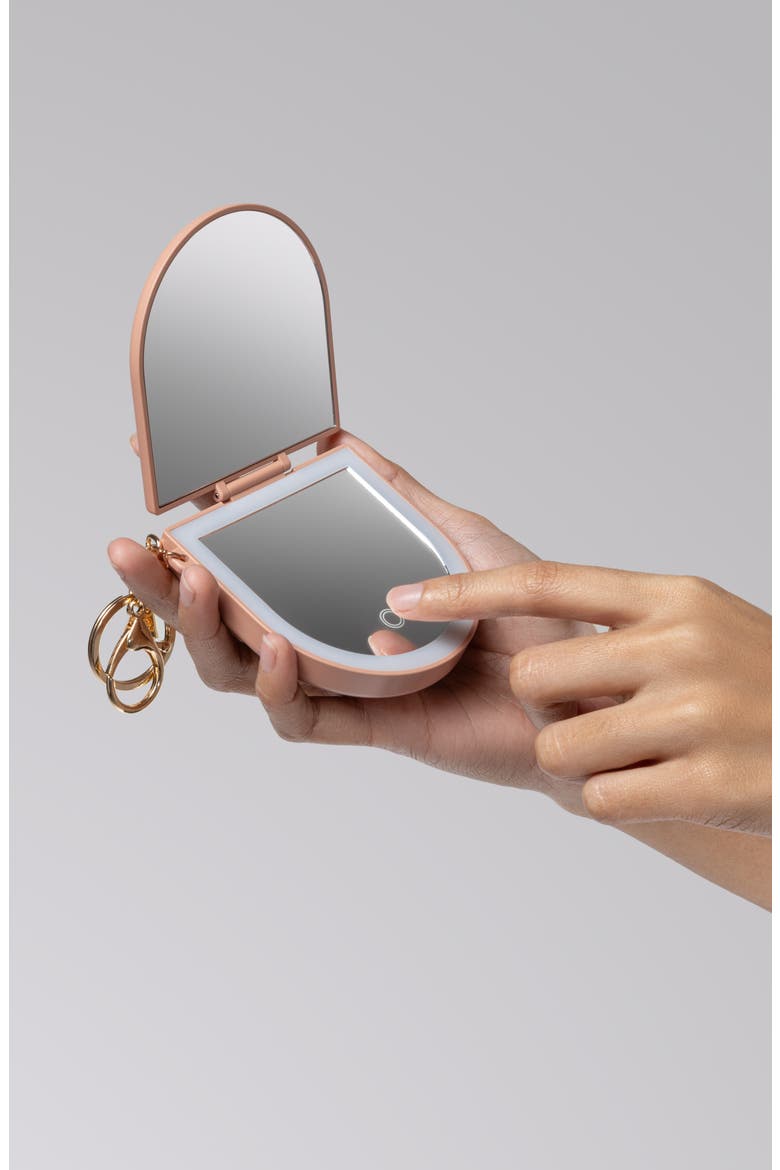 Compact Mirror Key Chain, Alternate, color, TERRACOTTA