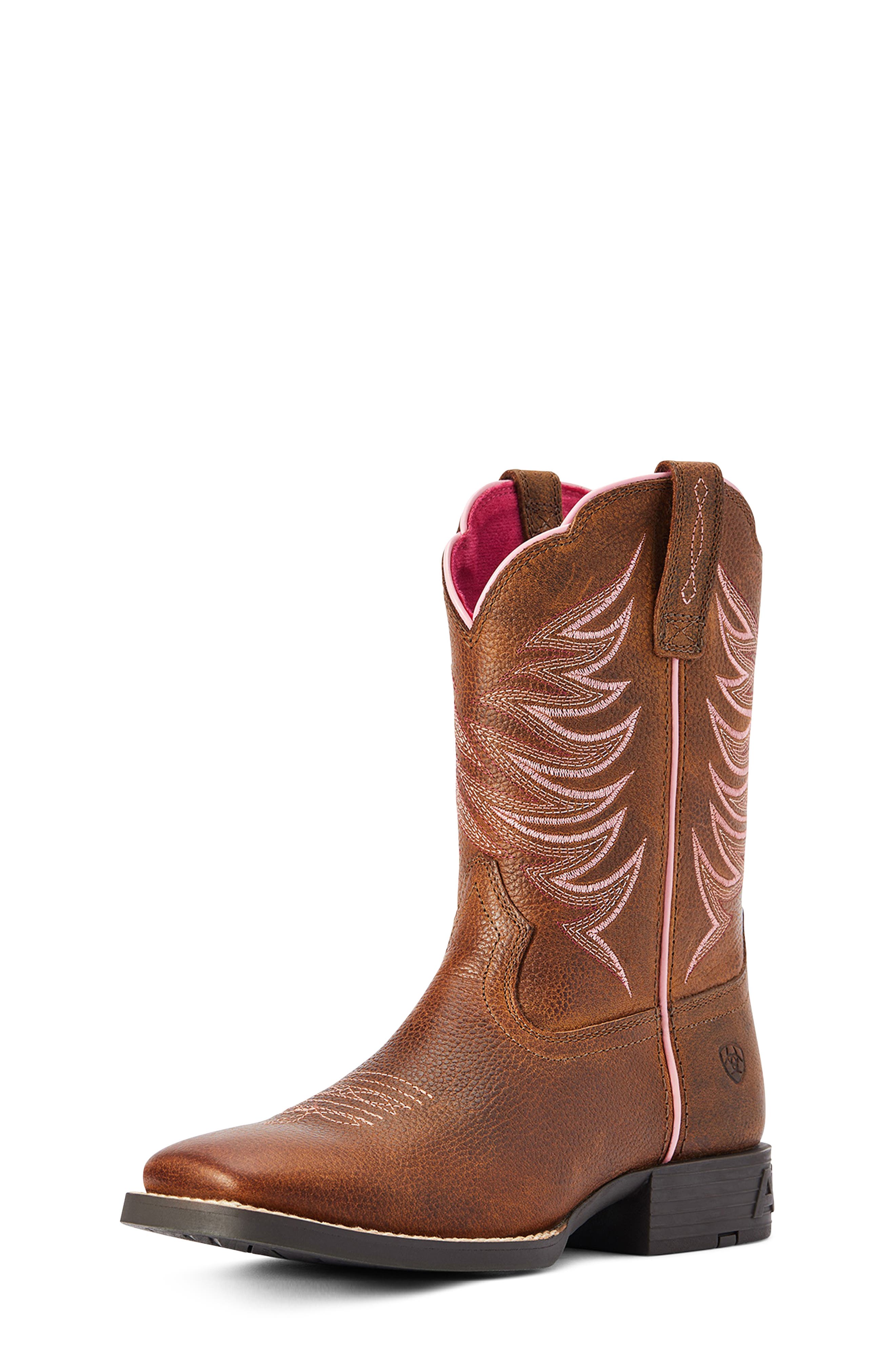 Ariat Kids' Firecatcher Western Boot, Alternate, color, Brown