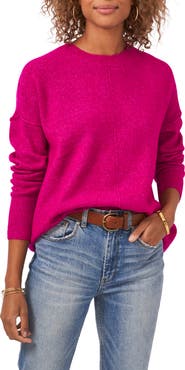 Vince Camuto Exposed Seam Crewneck Sweater