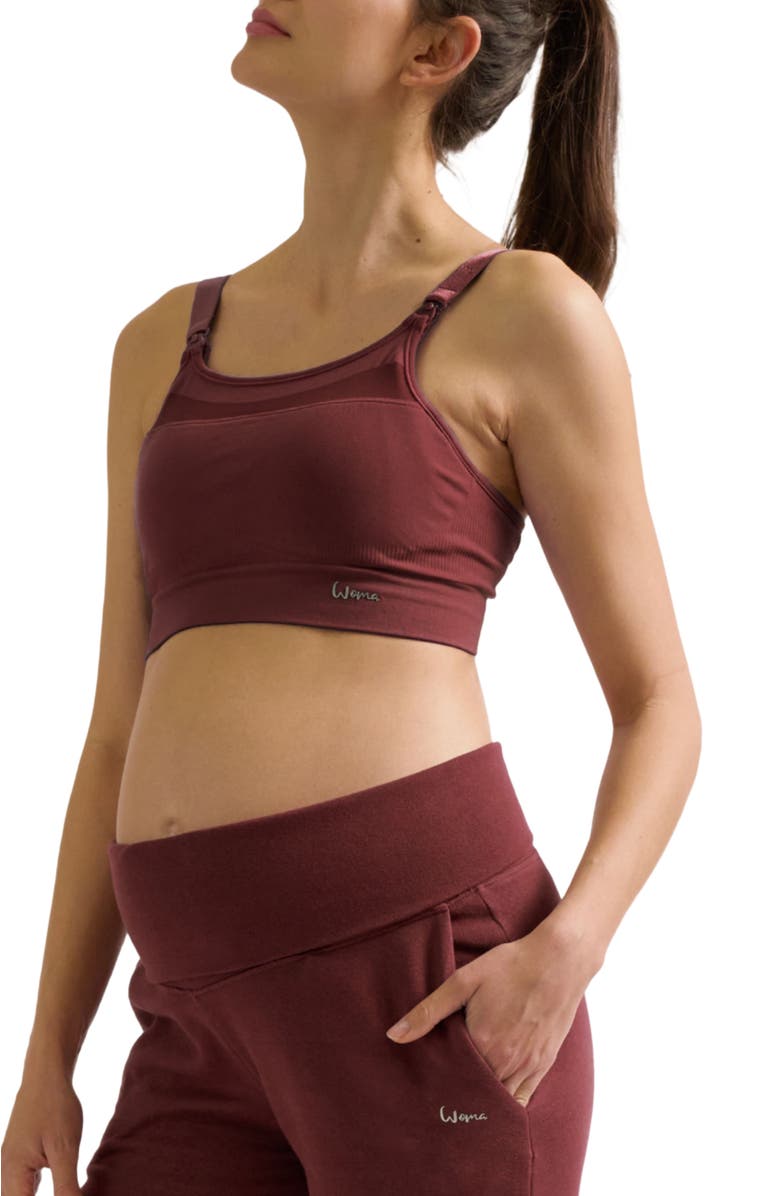 Cache Coeur Woma maternity and nursing sports bra, Main, color, Plum