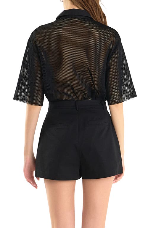 Endless Rose Pocket Mesh Shirt In Black