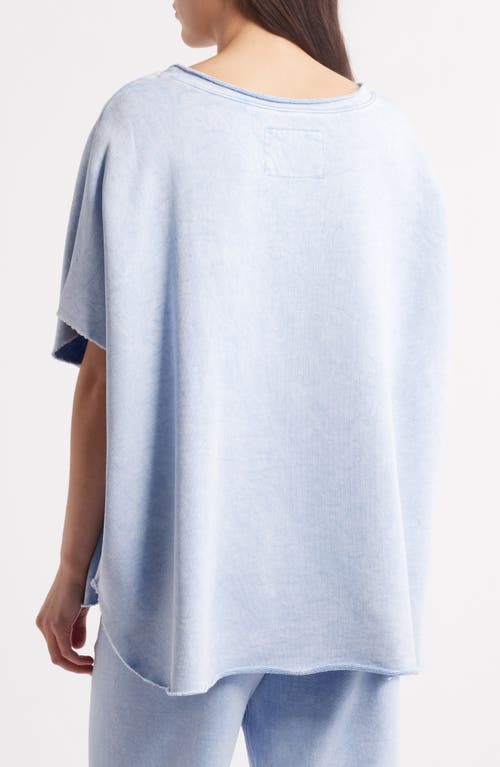 Shop Frank & Eileen Olive Triple Fleece Original Capelet In Mineral Blue