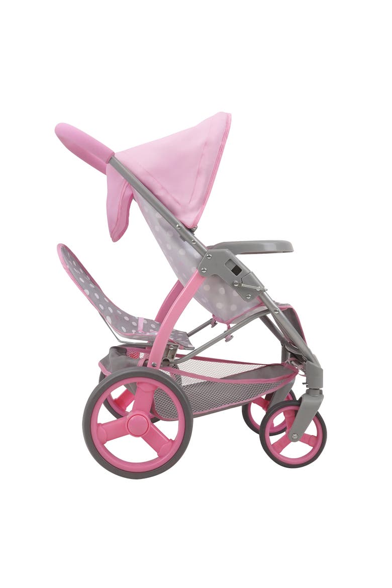 Twin Tandem Doll Stroller, Fits 2 Dolls 18", Alternate, color, Multicolored