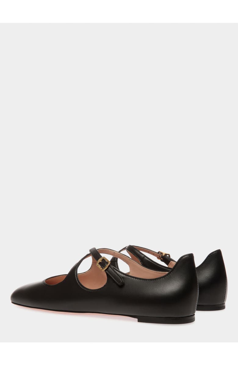 Bally rina Flat in Lamb Leather, Alternate, color, Black