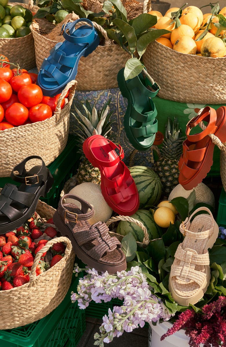 Charlotte Stone Henny Platform Cage Sandal, Alternate, color, Black