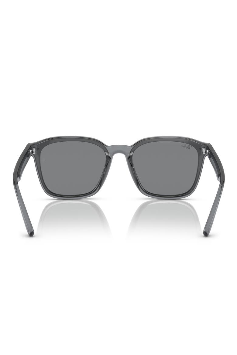 66mm Square Sunglasses, Alternate, color, TRANSPARENT GREY / DARK GREY