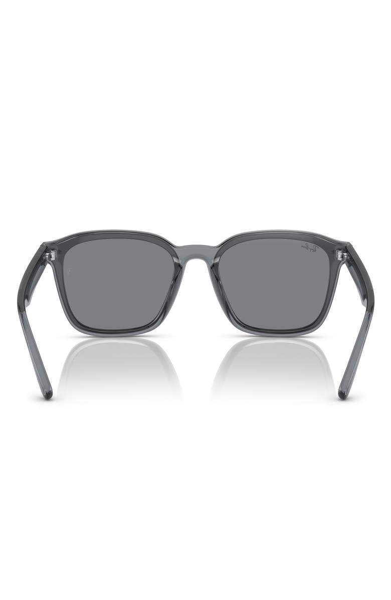 Ray-Ban 66mm Square Sunglasses, Alternate, color, Transparent Grey / Dark Grey
