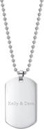 Brook and York Men's Engravable Stainless Steel Dog Tag Necklace
