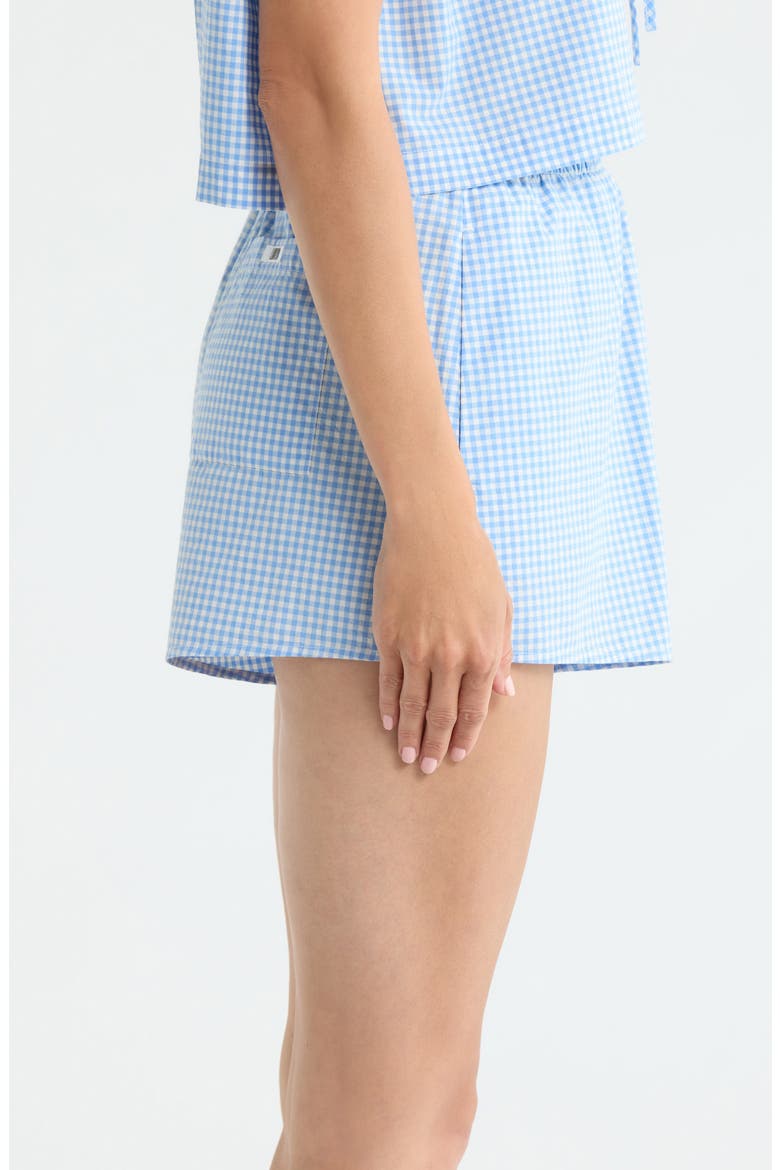 Gingham Cotton Sleep Shorts, Alternate, color, MARKET CHECK