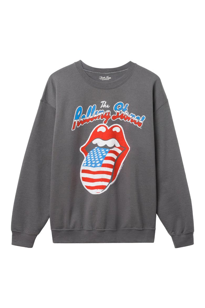 Crewneck Cotton Blend Sweatshirt, Main, color, CHARCOAL