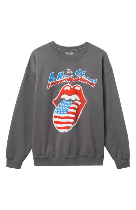Crewneck Cotton Blend Sweatshirt