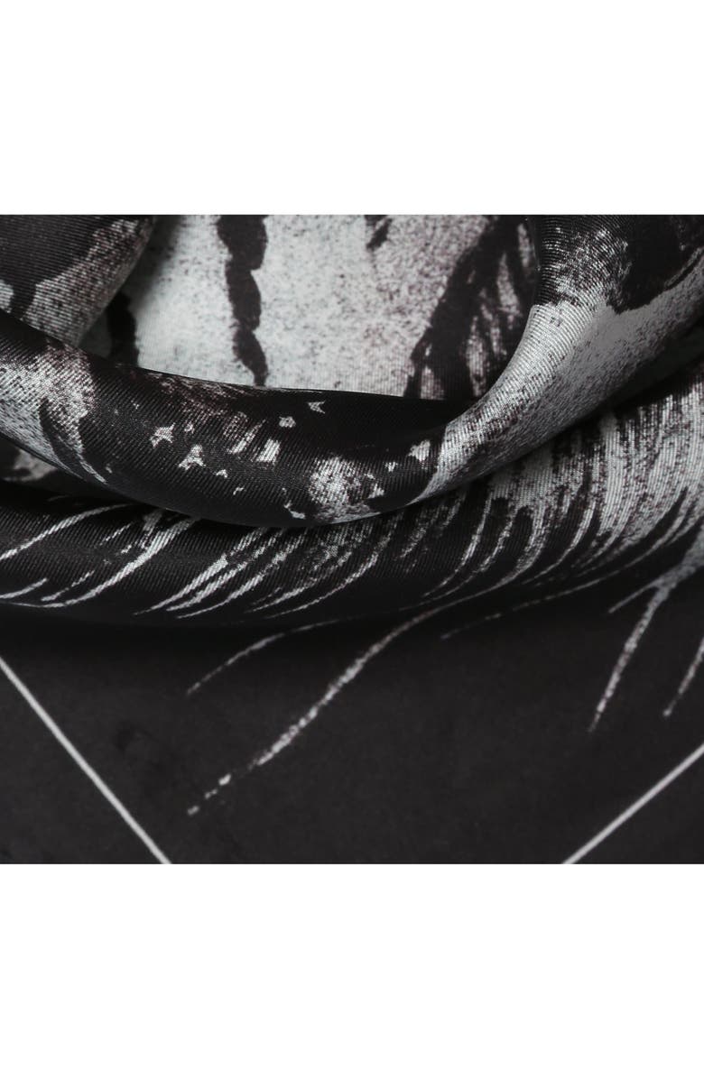 AllSaints Tiger Silk Bandana Scarf, Alternate, color,