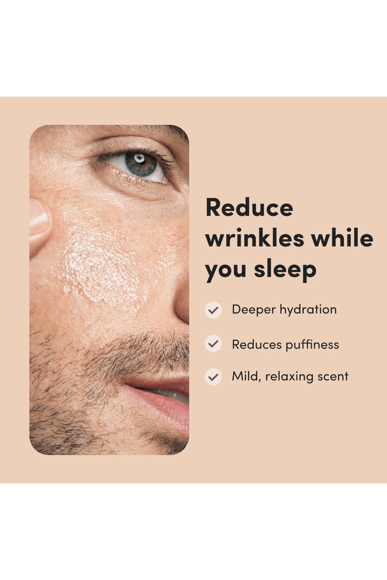 Goodnight Wrinkle Cream Restorative, Firming, Caffeine & Hyaluronic Acid Night Treatment, Alternate, color, Beige
