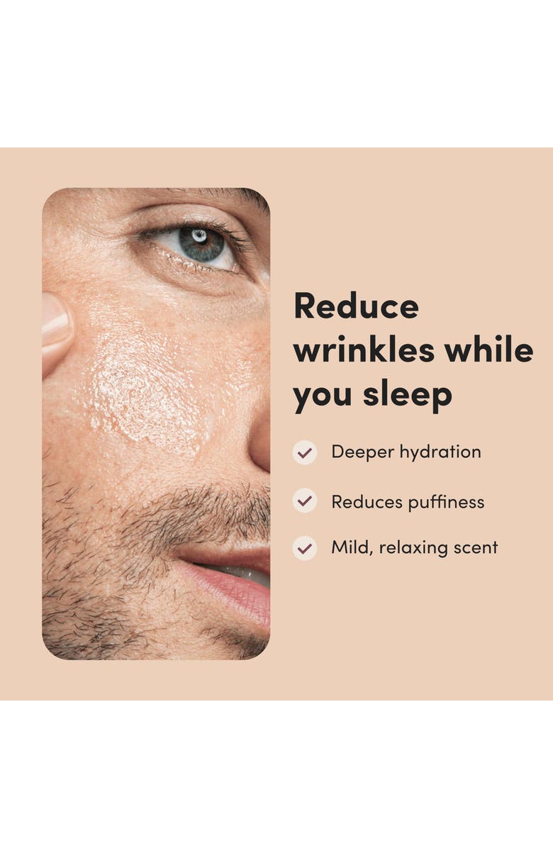 HIMS & HERS Goodnight Wrinkle Cream Restorative, Firming, Caffeine & Hyaluronic Acid Night Treatment, Alternate, color, Beige