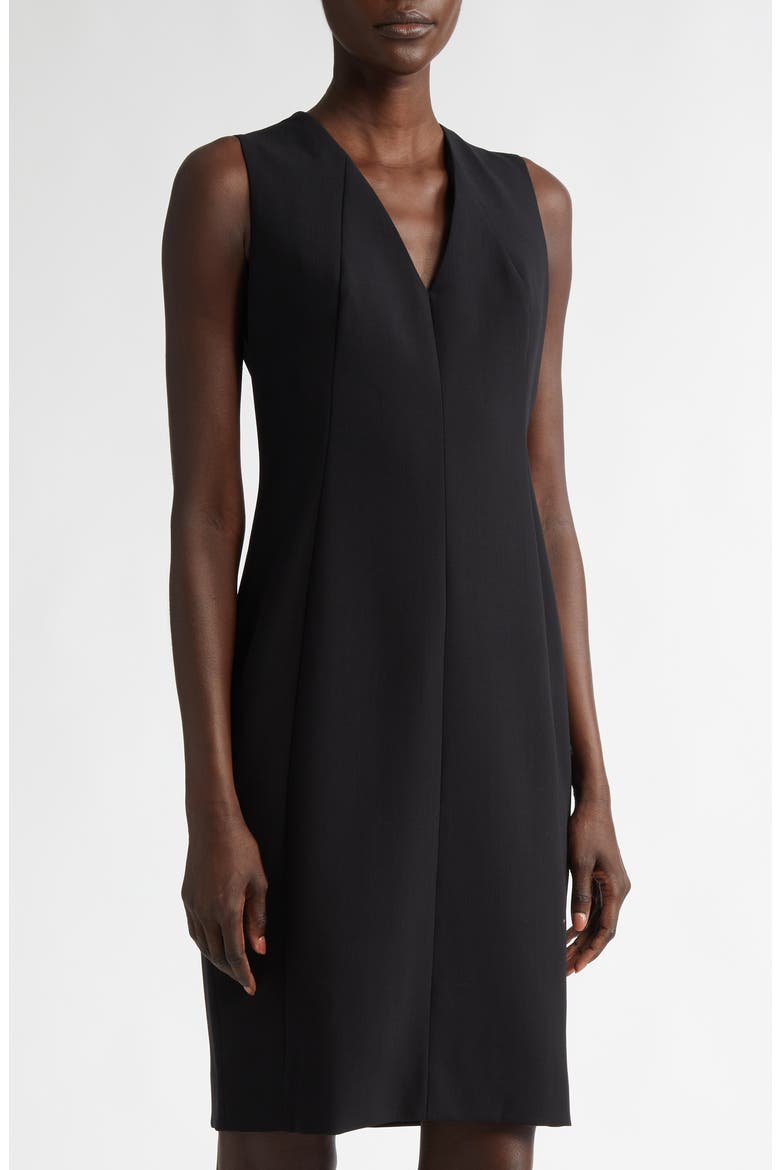 Classic V-Neck Dress, Alternate, color, BLACK