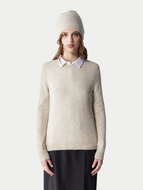 Gobi Mongolian Cashmere Cashmere Hat And Sweater Set In Birch