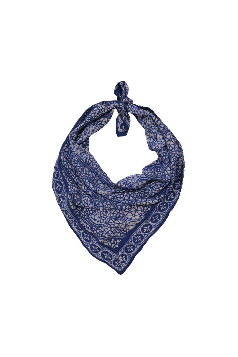 Oversized Hand Dyed Batik Bandana, Alternate, color, Blue Stone