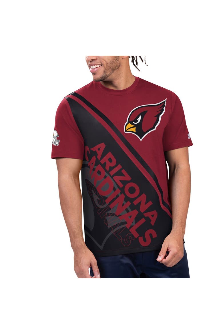 Men's Starter Cardinal/Black Arizona Cardinals Finish Line Extreme Graphic T-Shirt, Alternate, color, Cardinal