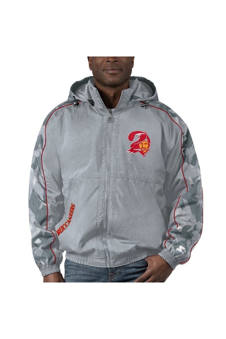 Men's Starter Gray Tampa Bay Buccaneers Thursday Night Gridiron Throwback Full-Zip Jacket, Alternate, color, Gray