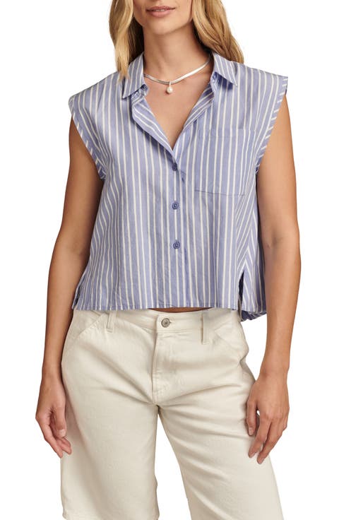 Button-Up Sleeveless Top