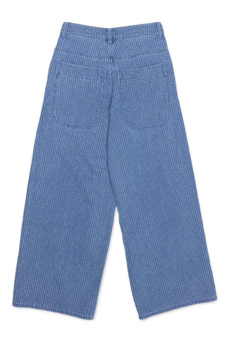 High Waist Stripe Wide Leg Jeans, Alternate, color, BLUE