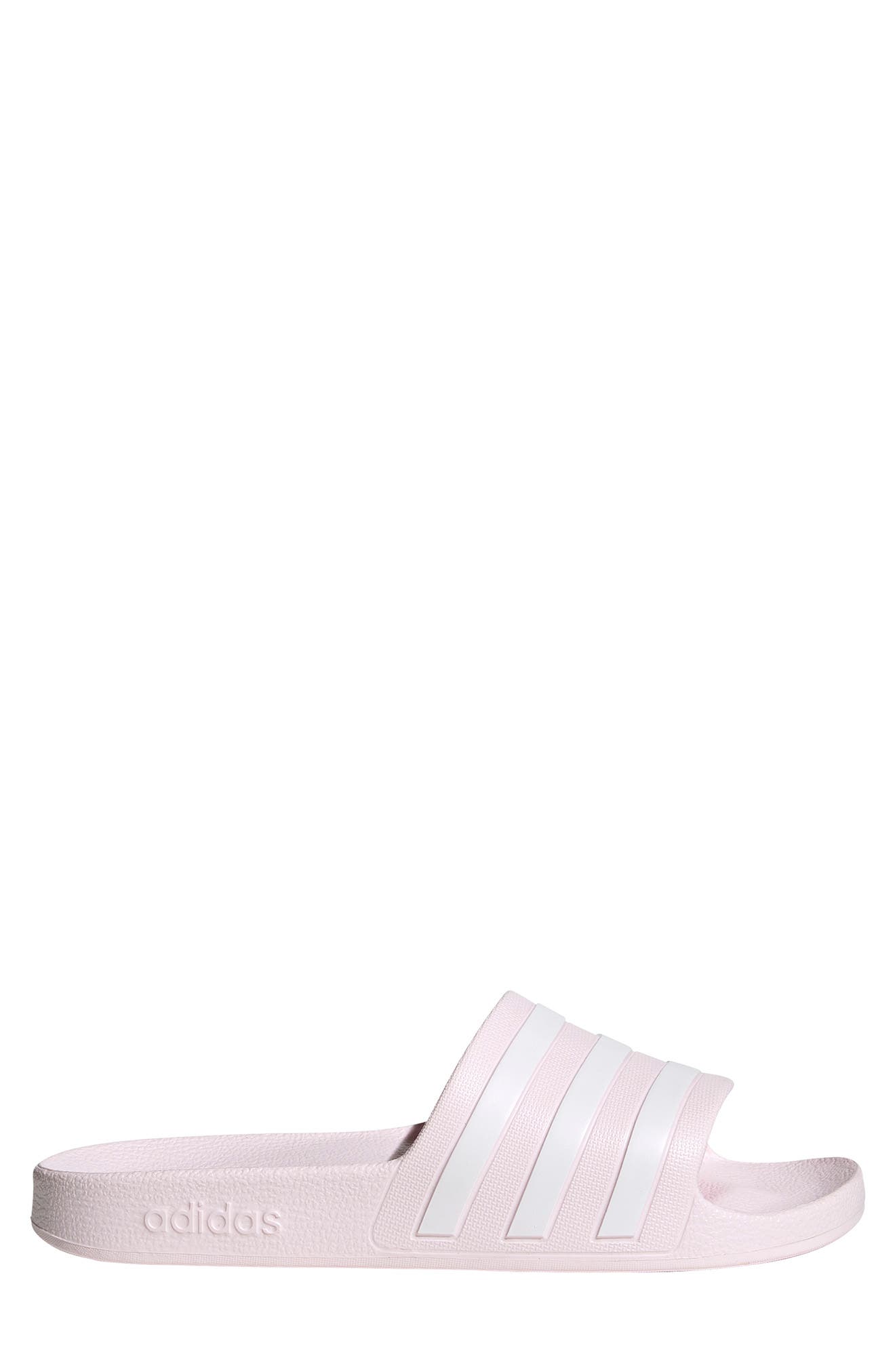 adidas Adilette Aqua Slide Sandal, Alternate, color, Almost Pink/White