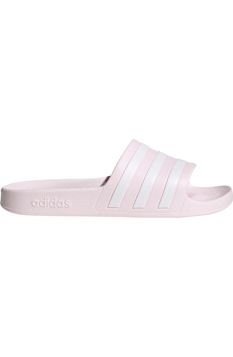 adidas Adilette Aqua Slide Sandal, Alternate, color, Almost Pink/White