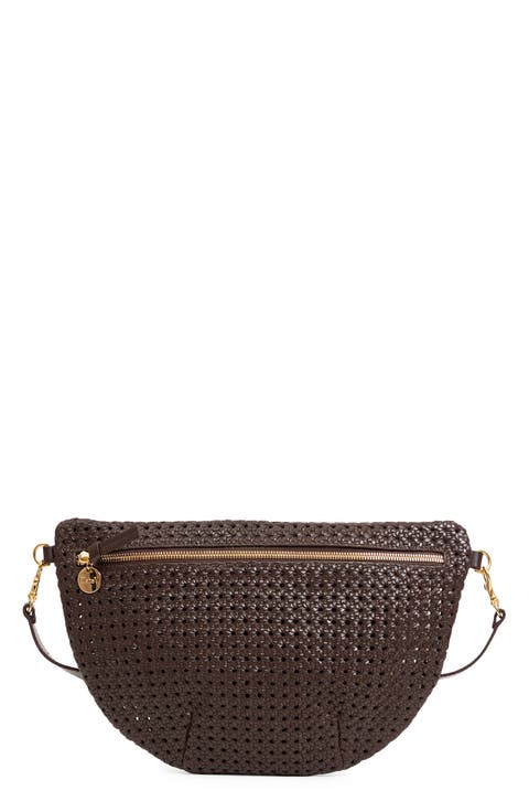 Grande Fanny Woven Leather Belt Bag