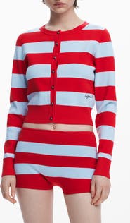 Desigual Stripe Cardigan Sweater