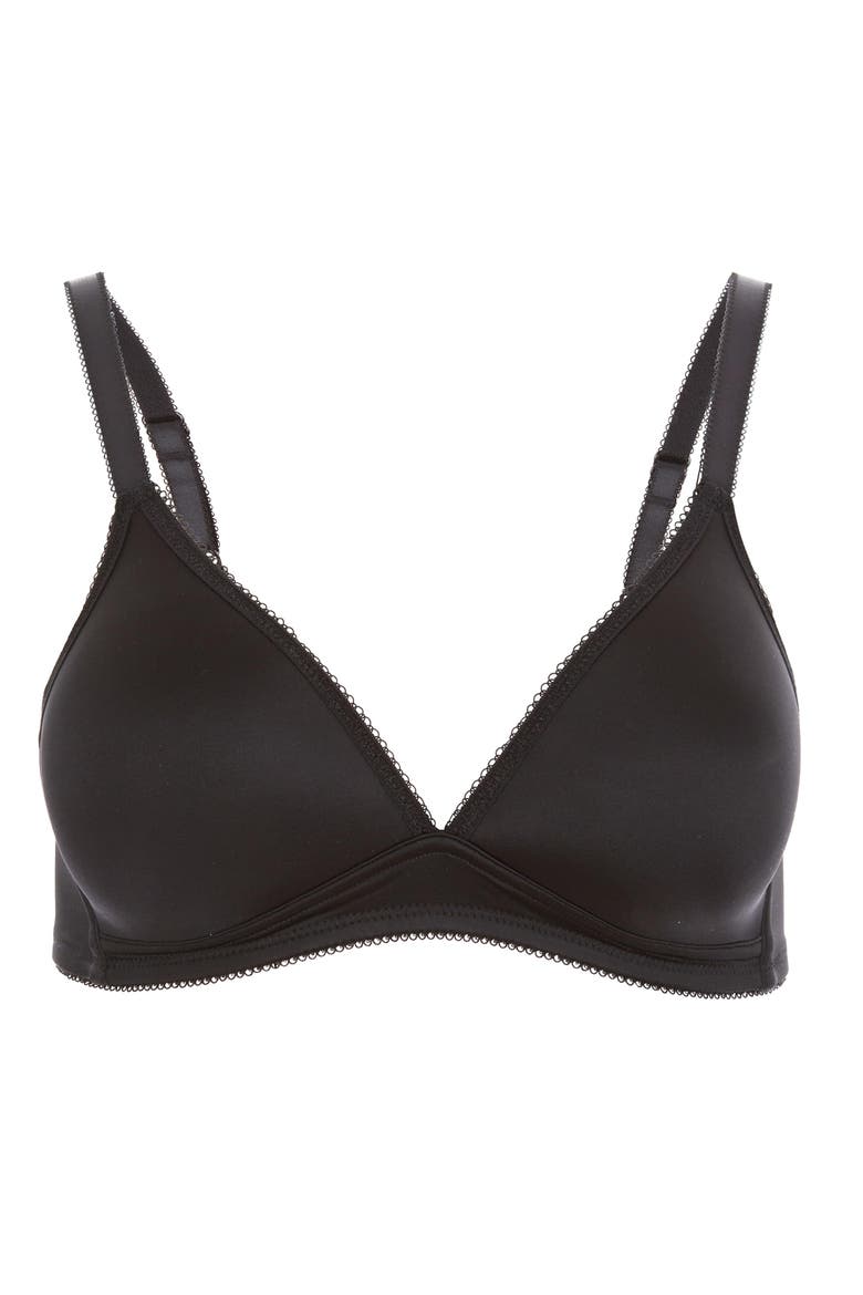 Sara Wire-Free Soft Cup T-Shirt Everyday Comfort Bra with Memory Foam Cups, Alternate, color, Black